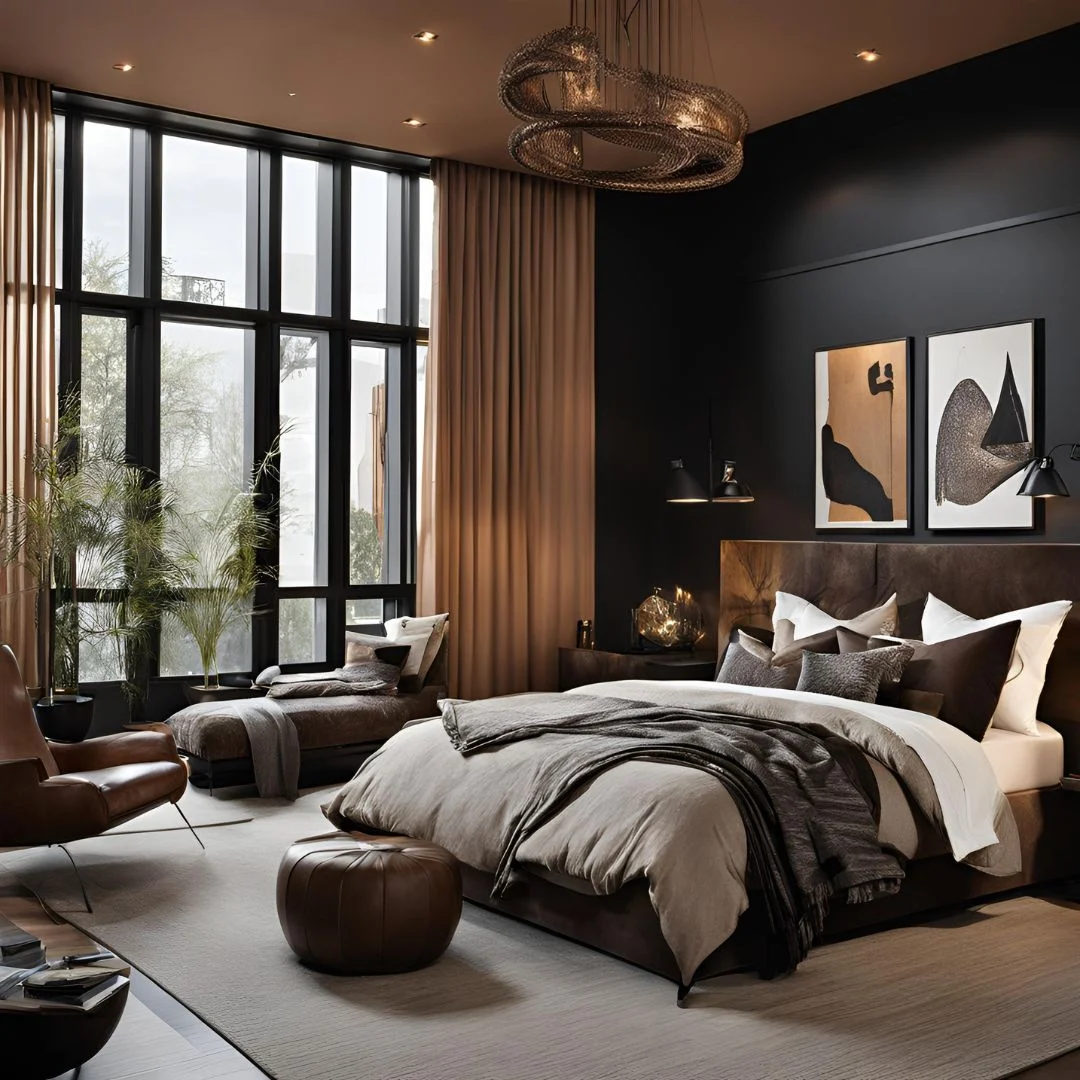 Modern Black And Brown Bedroom Design Ideas For Cozy Elegance