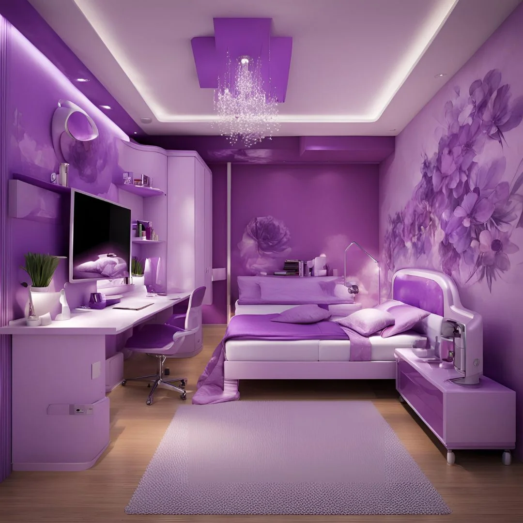 Modern Purple Bedroom Ideas For Girl