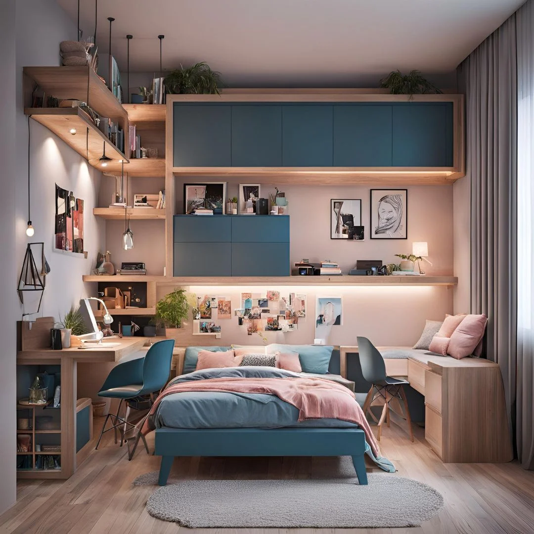 Small Trendy Teen Bedroom