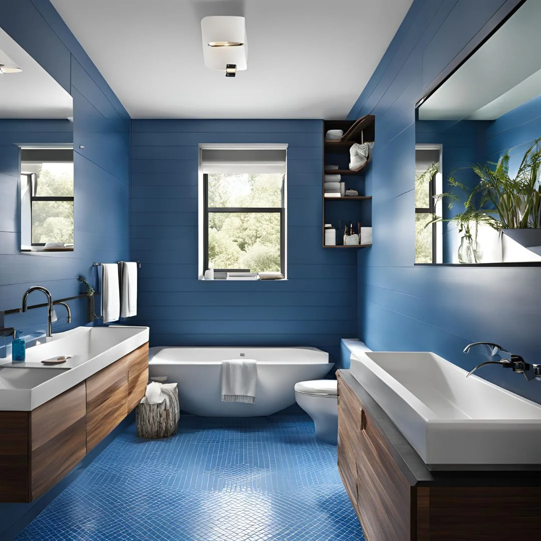 Small Blue Bathroom Ideas