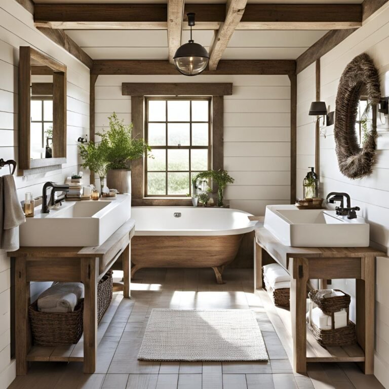 Farmhouse Bathroom Ideas for a Modern Rustic Look