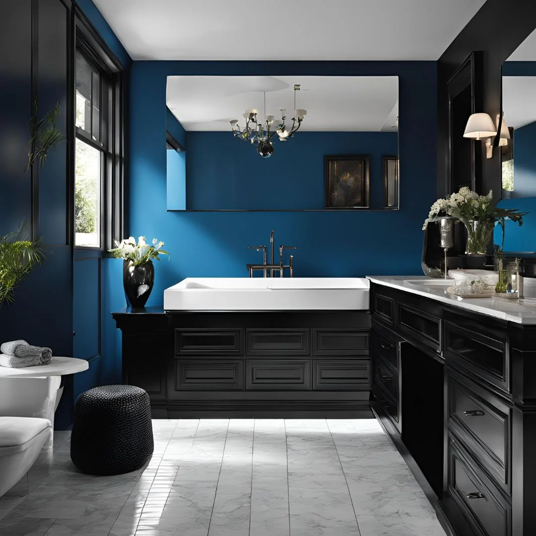 Black and Blue Bathroom Ideas