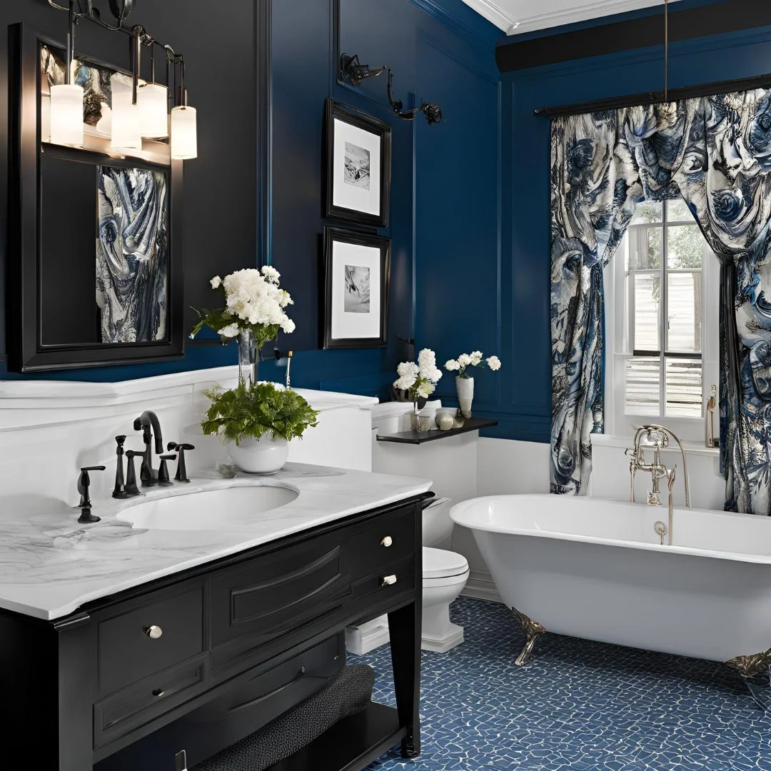 Black and Blue Bathroom Ideas