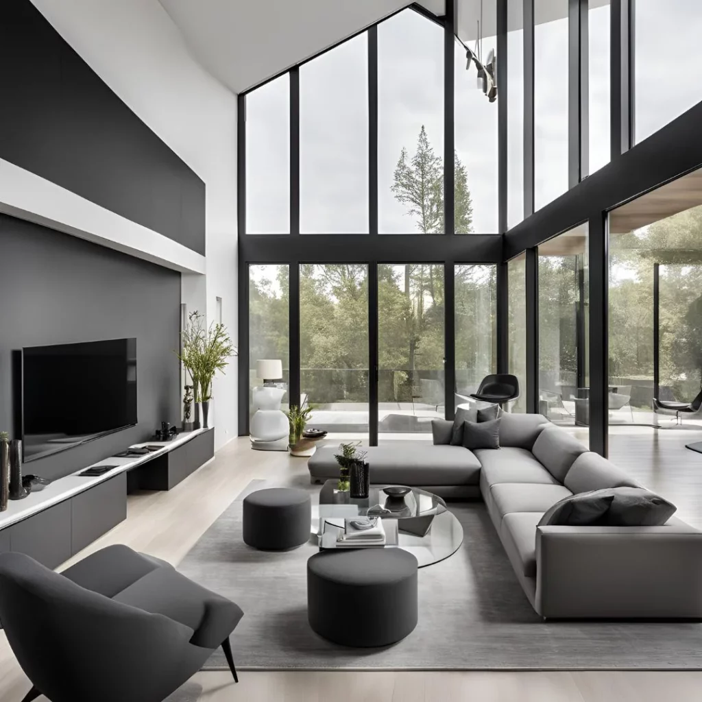Black Grey and White Living Room Ideas