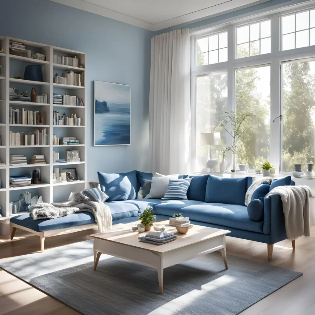Blue and White Living Room Ideas