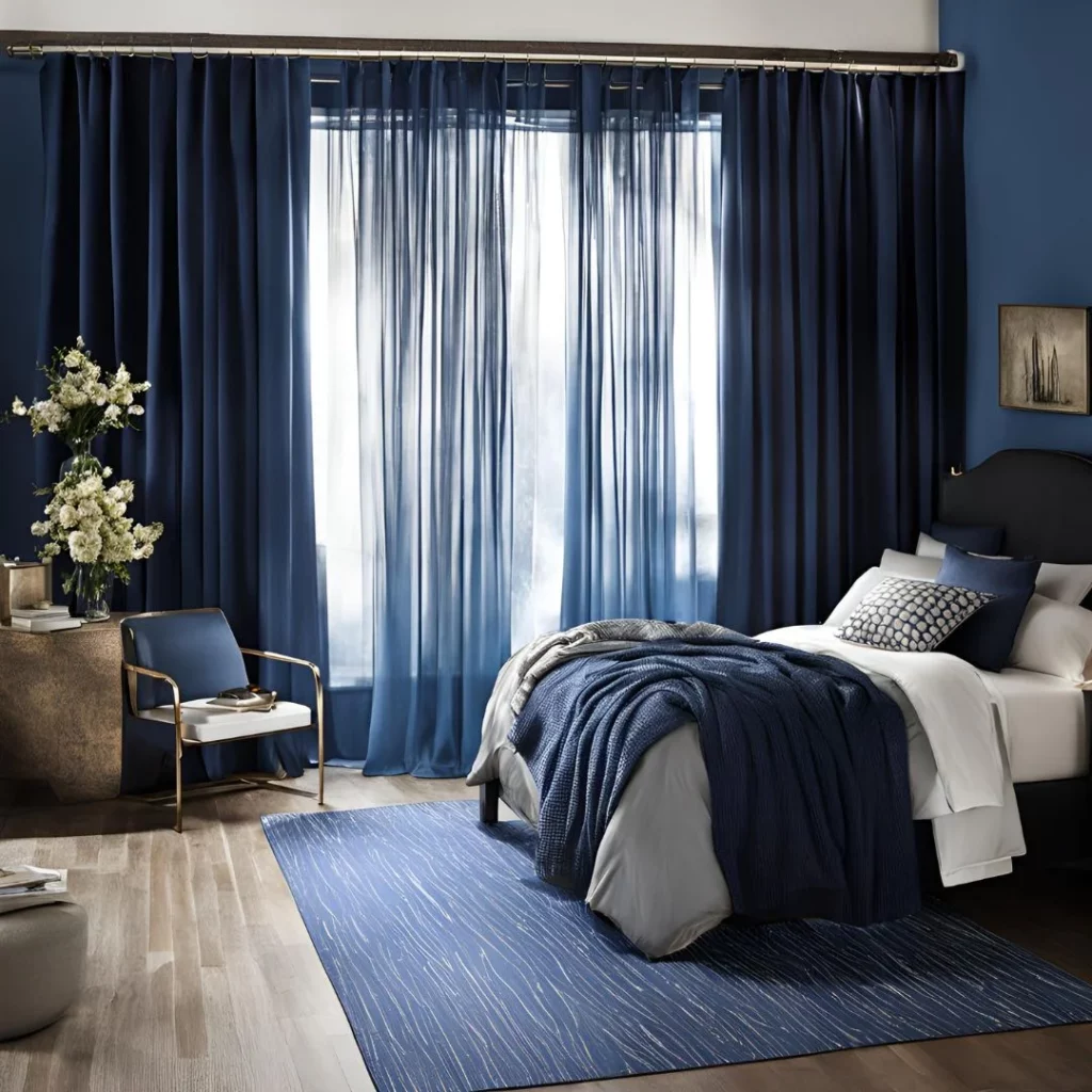 Curtain Ideas for Dark Blue Bedroom