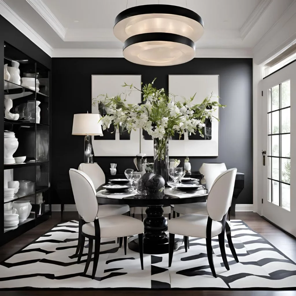 black and white dining room ideas