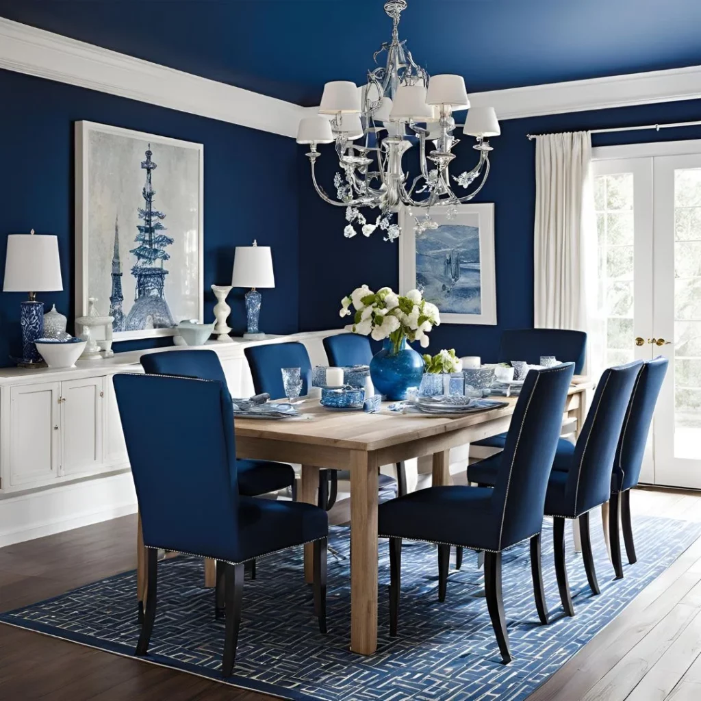 blue and white dining room ideas