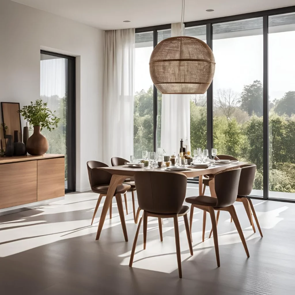 brown and white dining room ideas